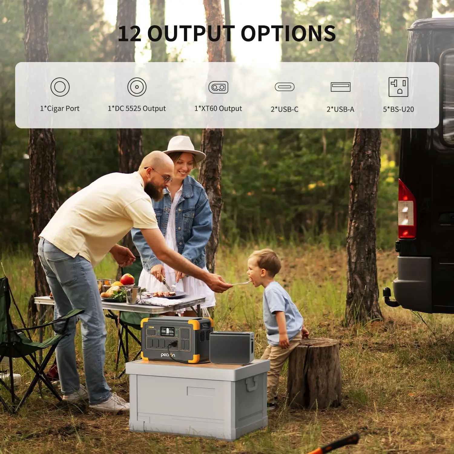 pecron E1000LFP Portable Power Station 1024Wh LiFePO4 Battery Backup 1800W Solar Generator Expandable to 4096Wh Fast Charging - Image 5