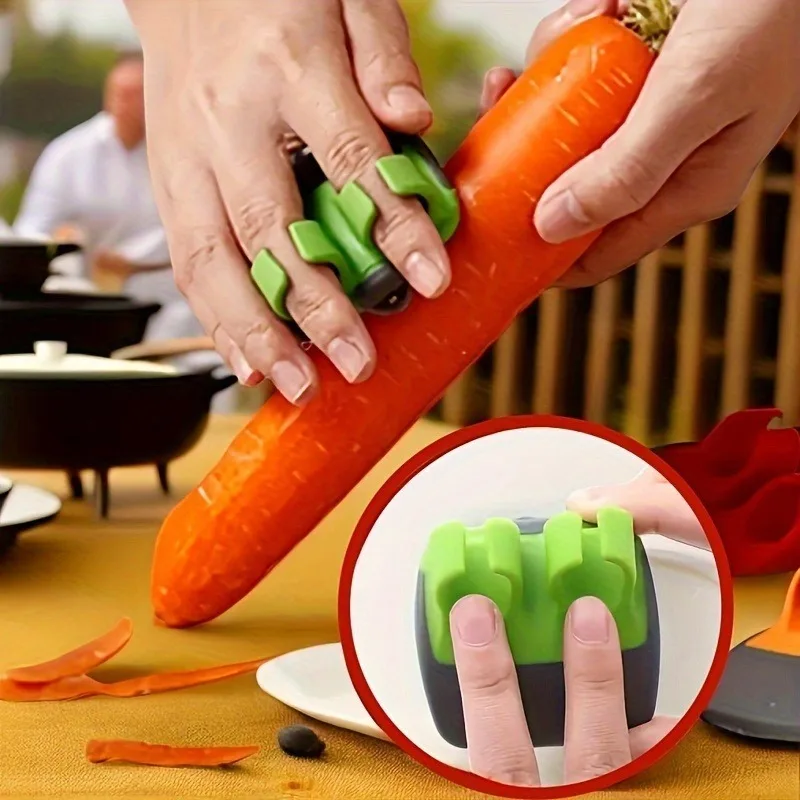 1 Easy and Convenient Black Green Peeler, Sharp Blade, Non Slip Grip, Suitable for Kitchen and Camping - Image 6