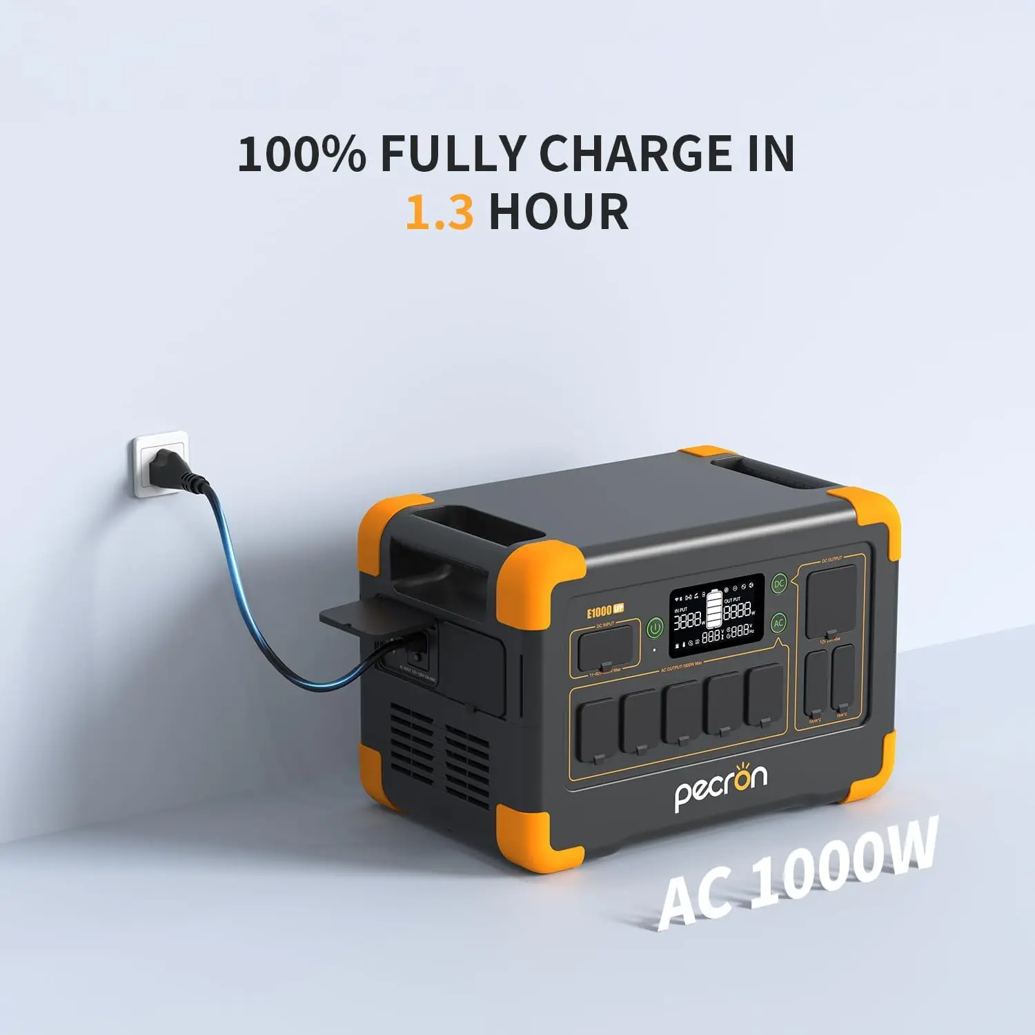 pecron E1000LFP Portable Power Station 1024Wh LiFePO4 Battery Backup 1800W Solar Generator Expandable to 4096Wh Fast Charging - Image 2