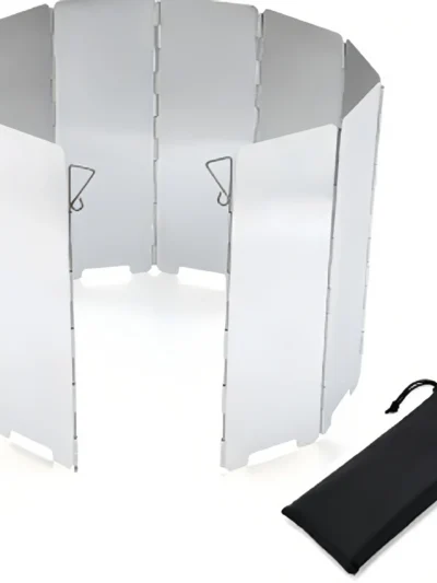 8/9/10 Plates Gas Stove Wind Shield Outdoor Camping Picnic Cooking Burner Windproof Screen Aluminum Alloy Wind Screen