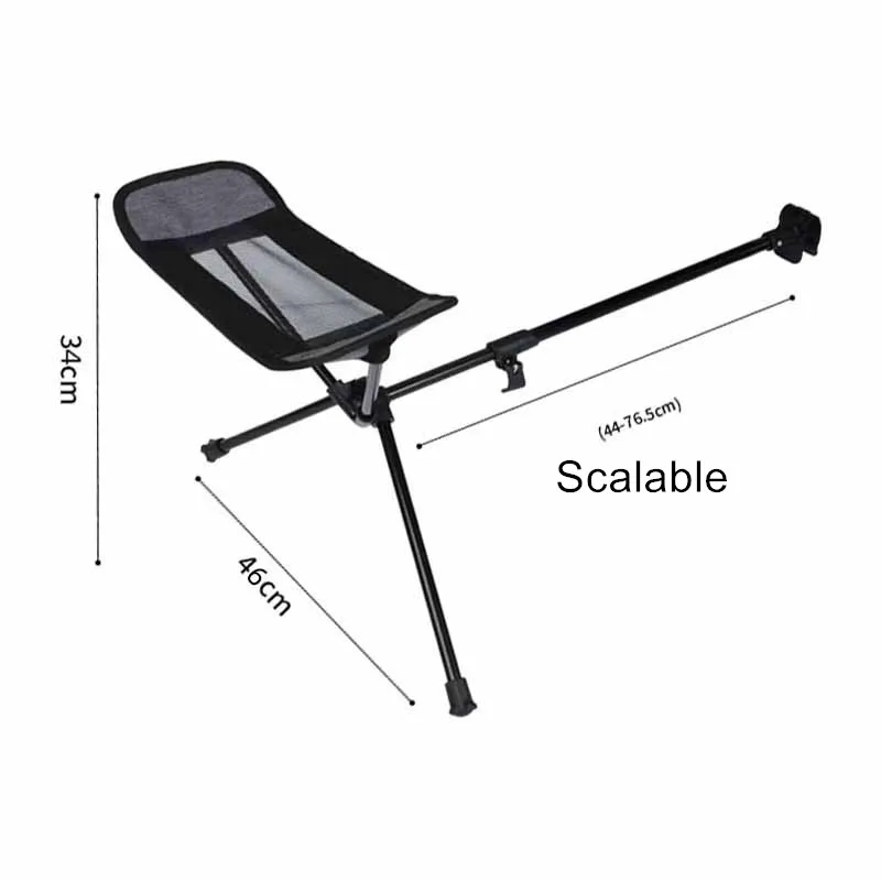 Portable Folding Retractable Footrest Leg Rest Camping Chair Kit for Hiking Fishing Picnic Reclining Beach Chairs Swing Chair - Image 7