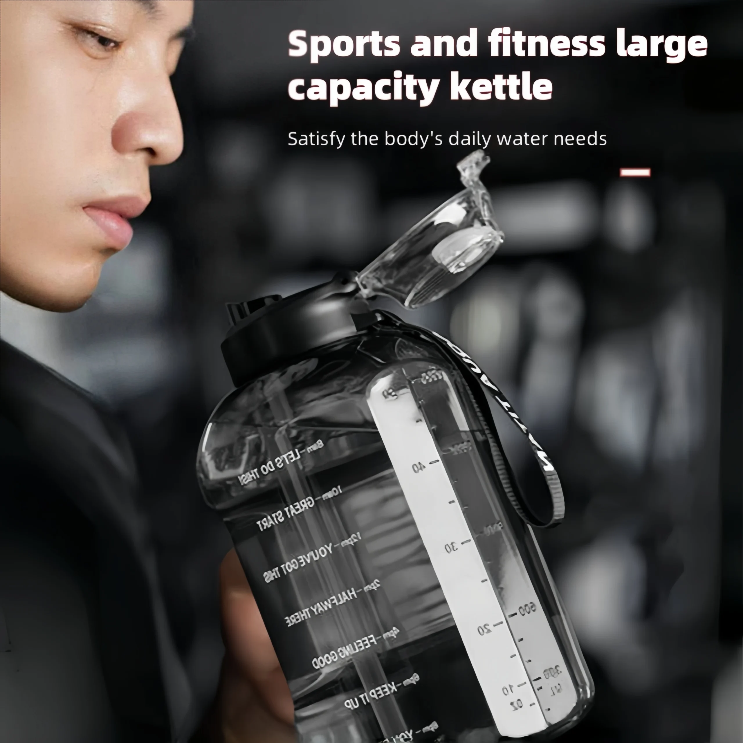 1200ml Large Capacity Sports Water Bottle With Straw Leakproof Plastic Drinking Bottles Outdoor Travel Hiking Gym Jugs BBA Free - Image 3