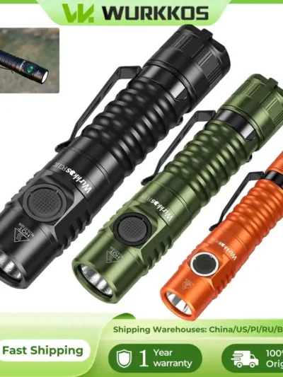 Wurkkos FC11C Flashlight Nippon Chemical 519A Mountaineering Edition 18650 Battery Max Output 1200 Lm USB-C Charging Daily Carry