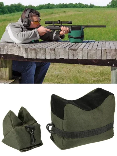 Tactical Front & Rear Bag Shooting Support Rifle Unfilled Sandbag Sniper Hunting Target Stand Hunting Bags