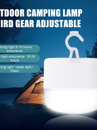 Led Emergency Camping Lights Portable Tent Hanging Lamp Rechargeable Night Light Lantern Adjustable for Hiking Fishing Outdoor