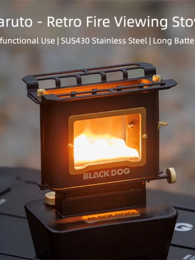 BLACKDOG  Fireplace Mini Desktop Ornamental Heater Outdoor Retro Tea-Brewing Stove Kerosene Lamp