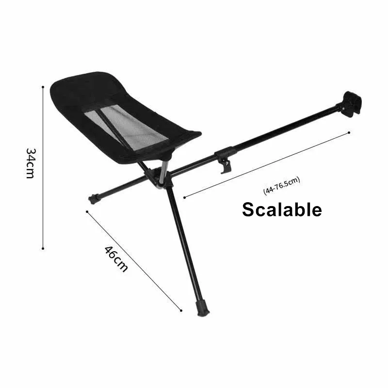 Portable Folding Retractable Footrest Leg Rest Camping Chair Kit for Hiking Fishing Picnic Reclining Beach Chairs Swing Chair - Image 8
