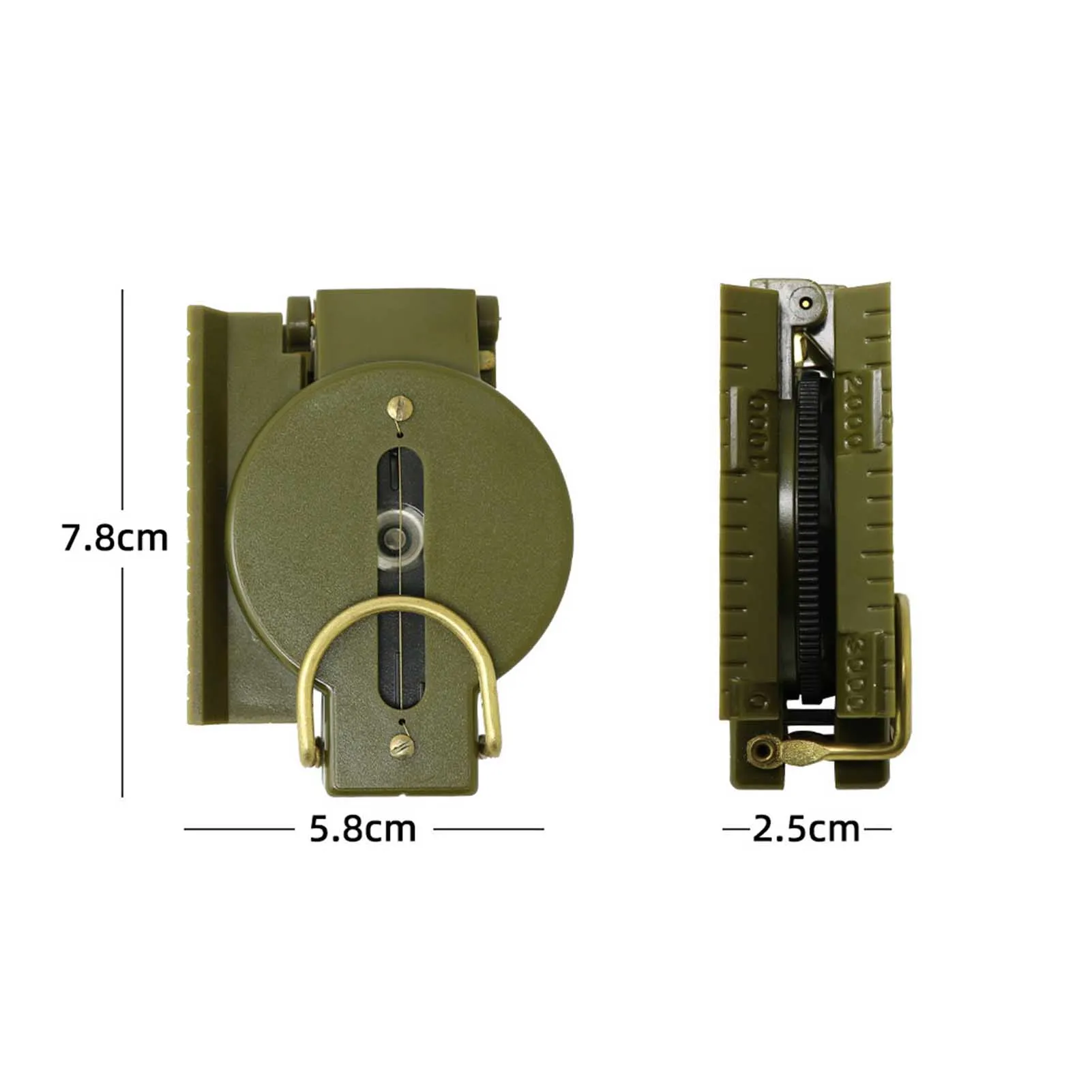 Hiking Compasses Outdoor Lensatic Compass Waterproof Hand Held Compasses for Survival Backpacking Orienteering - Image 4