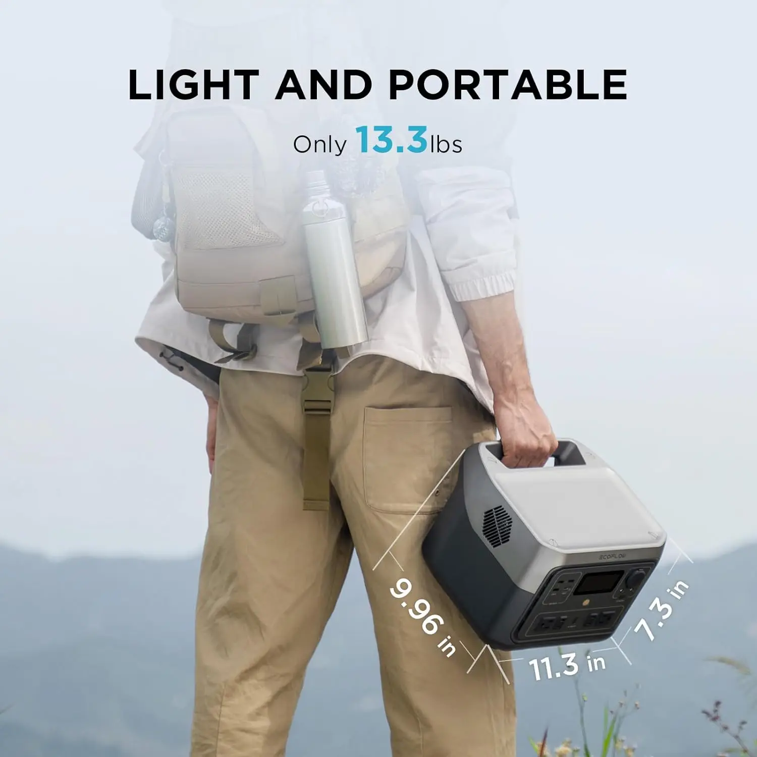 ECOFLOW Portable Power Station RIVER 2 Max, 499Wh/512Wh LiFePO4 Battery/ 1 Hour Fast Charging, Up To 1000W Output - Image 3