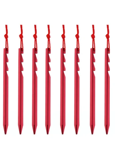 10pcs/set 18cm Tent Pegs Stakes Nails Aluminium Alloy Tri-Beam Adjustable 3 -Latch Points For Camping Hiking Backpackping