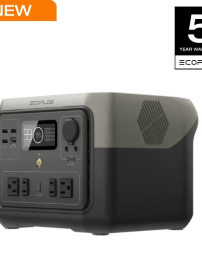 ECOFLOW Portable Power Station RIVER 2 Max, 499Wh/512Wh LiFePO4 Battery/ 1 Hour Fast Charging, Up To 1000W Output