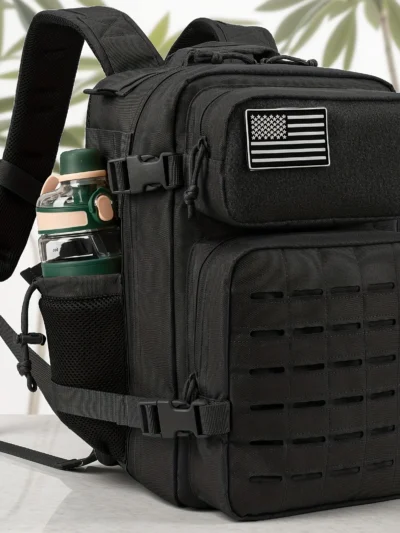 25L Tactical Backpack Outdoor Bag Fitness Backpack MOLLE Backpack Women's/Men's Hiking Survival Backpack Men's Dual Cup Holder