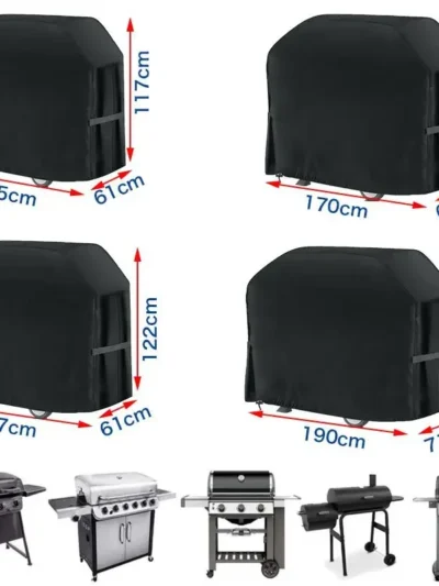 Heavy Duty Bbq Grill Cover For Outdoor Grill Waterproof Weather Resistant Uv & Fade Resistant With Velcro Straps Gas Grill Cover