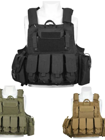 LQARMY Men Tactical Vest 1000D Quick Release Plate Carrier Chest Rig Combat Armor Vests Outdoor Hunting CS Training Airsoft Vest