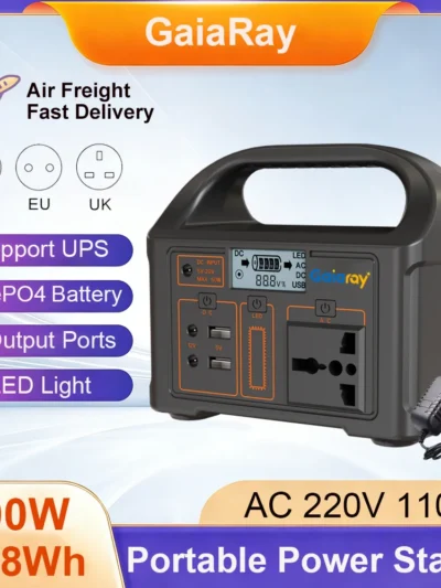 Gaiaray 100W Portable Power Station 220V/110V Power Bank 76.8Wh Solar Power Generator LiFePO4 Outdoor Energy For Camping Travel