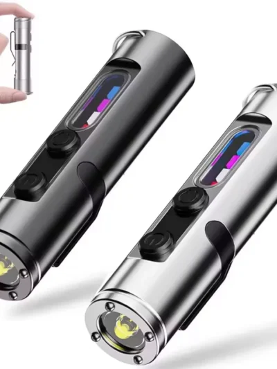 Taclite Mini Flashlight Emergency Torch Rechargeable Magnetic LED Tactical Flashlight EDC Strong Light Outdoor LED Camping Lamp