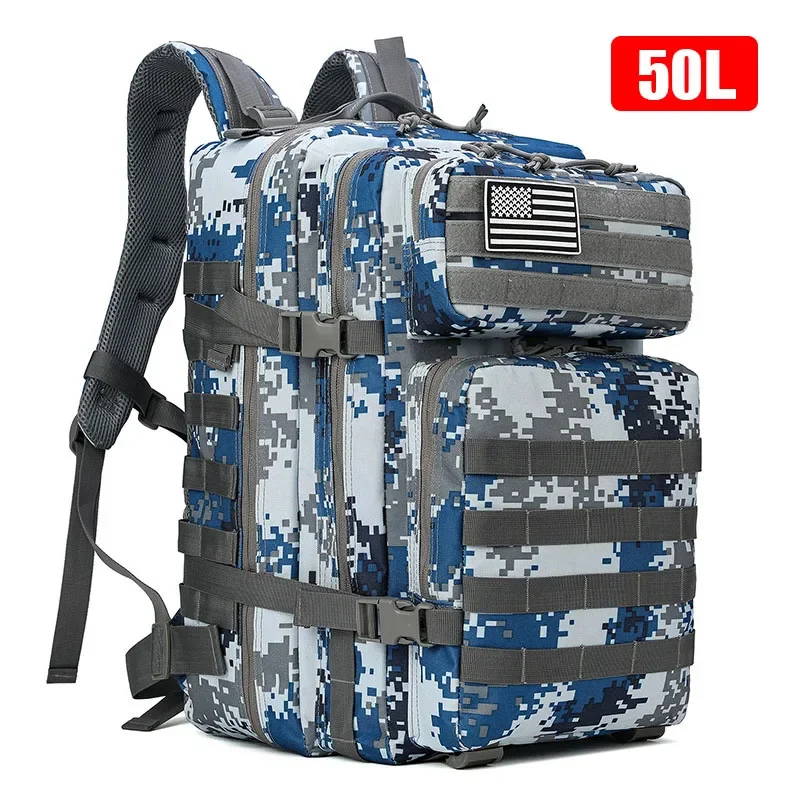 30L/50L Women Men Backpack Sport Trekking Hunting Nylon Rucksack Military Hiking Bag Navy Blue Pink Camouflage Tactical Backpack - Image 19