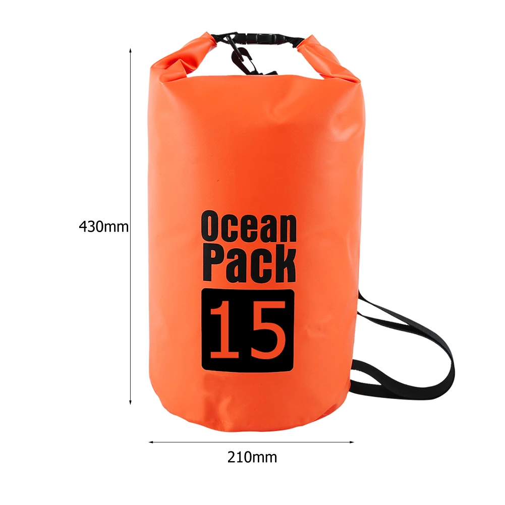 15-2L Swimming Waterproof Dry Bag Outdoor Floating Trekking Beach Backpack PVC Thickened Double-Layer Fabric IPX6 Waterproof Bag - Image 31