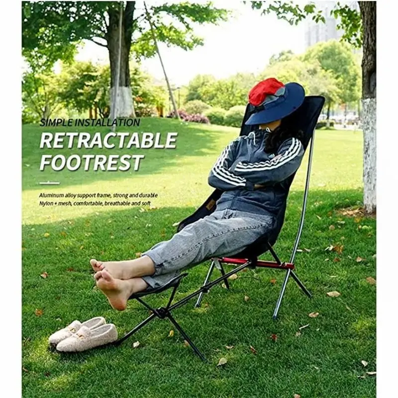 Portable Folding Retractable Footrest Leg Rest Camping Chair Kit for Hiking Fishing Picnic Reclining Beach Chairs Swing Chair - Image 4