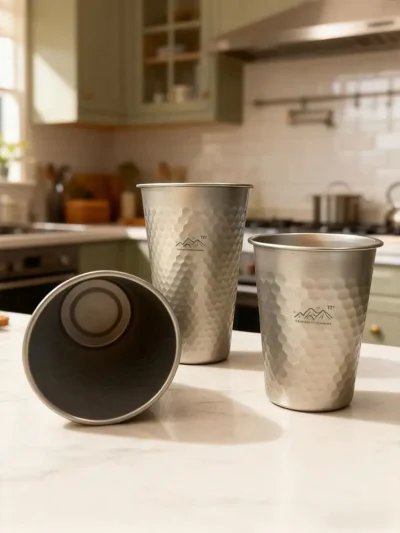 1/3PCS 350-600ml Pure Titanium Beer Mug Ultralight Coffee Tea Juicy Cups for Home Outdoor Camping Picnic Beer Cup