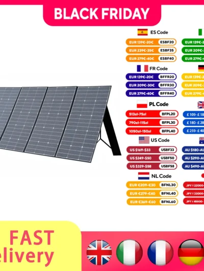 ALLPOWERS Foldable Solar Panel 400W / 200W / 140W / 100W / 60W Solar Charger with Solar Output for Power Station Solar Generator