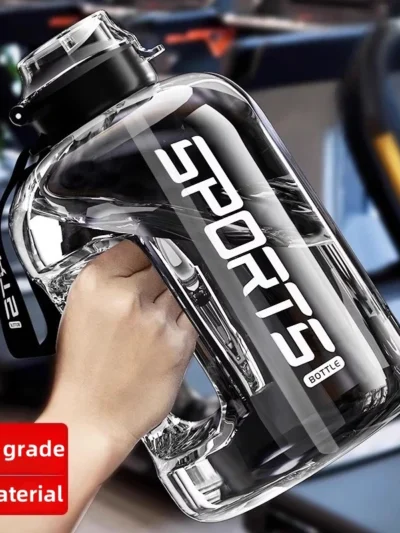 1200ml Large Capacity Sports Water Bottle With Straw Leakproof Plastic Drinking Bottles Outdoor Travel Hiking Gym Jugs BBA Free