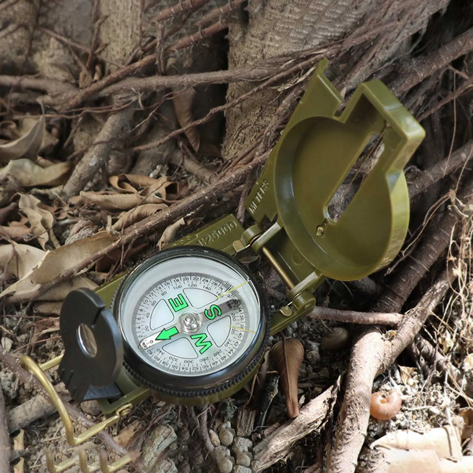 Hiking Compasses Outdoor Lensatic Compass Waterproof Hand Held Compasses for Survival Backpacking Orienteering - Image 2