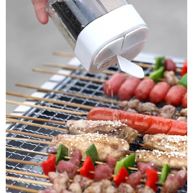 1pc Outdoor Bbq 4-In-1 Transparent Seasoning Box With Lid Pp Harmless Material Travel Camp Seal Storage Box Home Kitchen Storage - Image 3