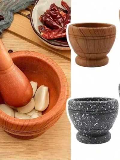 Kitchen Small Cooking Tools Resin Mortar Pestle Set Garlic Herb Spice Mixing Grinding Crusher Bowl for Restaurant Accessories