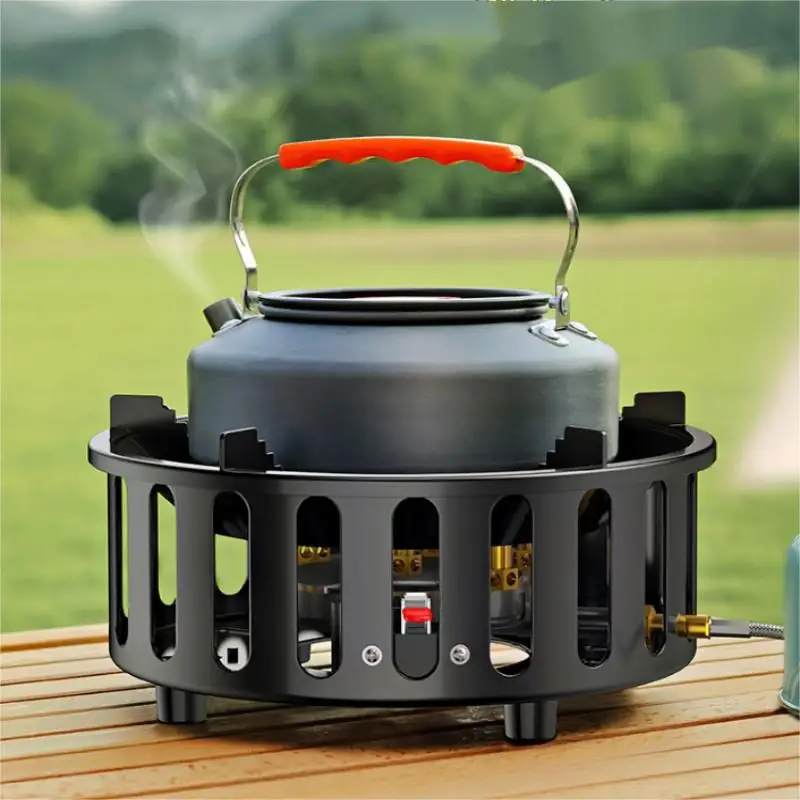 Portable 7-Core High-Power 19800W Camping Stove Windproof Gas Burner with Electronic Ignition for Outdoor Cooking Equipment - Image 3