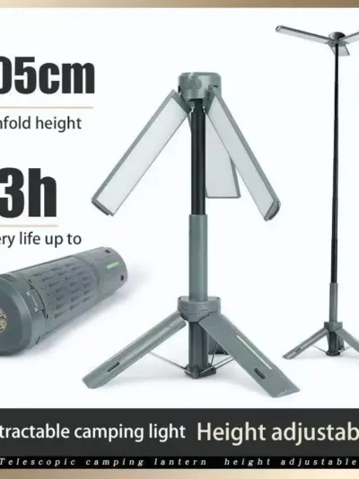 Rechargeable Outdoor Portable Hiking Camping Fishing Flashlight Telescoping Camping Lantern Telescopic Camping Light