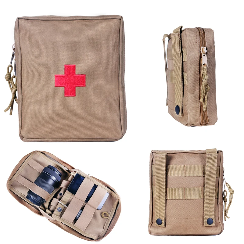 Utility 22CM Large Size Tactical Waist Bag Molle First Aid Bag Belt EDC Medical Pouch Emergency Training Bag Hunting Accessories