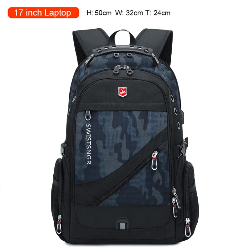 2026 Waterproof 17/20 Inch Laptop Backpack Men Airplane Travel Backpack Women Oxford Rucksack Male School Bag modern Mochila - Image 9