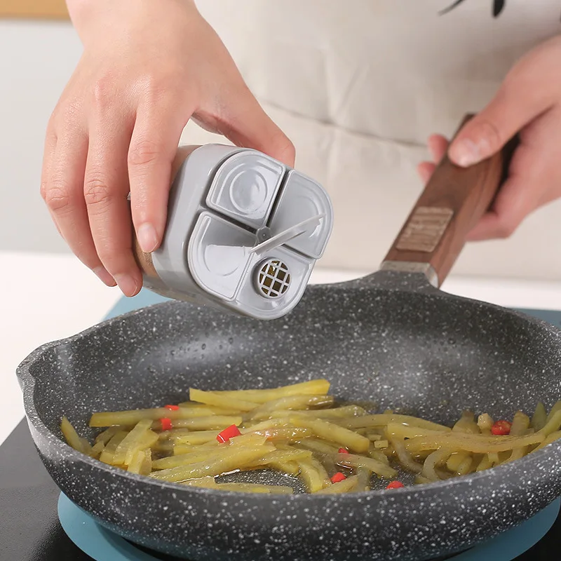 1pc Outdoor Bbq 4-In-1 Transparent Seasoning Box With Lid Pp Harmless Material Travel Camp Seal Storage Box Home Kitchen Storage - Image 6