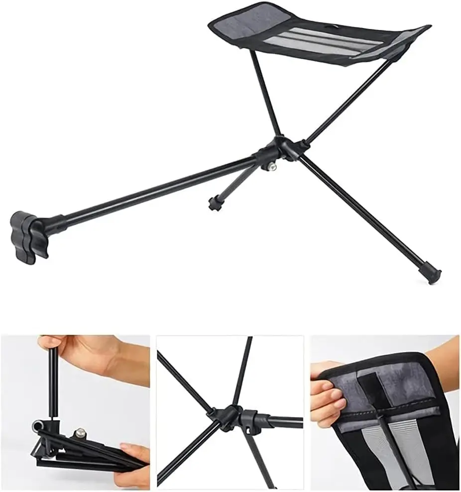 Portable Folding Retractable Footrest Leg Rest Camping Chair Kit for Hiking Fishing Picnic Reclining Beach Chairs Swing Chair - Image 5